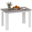 TAVOLO DA PRANZO MODERNO IN LEGNO PER 4-6 PERSONE, 120X69X75CM, GRIGIO E BIANCO