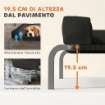 LETTINO PER CANI RIALZATO DI 19.5 CM CON CUSCINO A U, IN POLIESTERE E ACCIAIO, 110X75X30 CM, NERO E ARGENTO