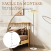 LAMPADA DA TERRA MODERNA CON LUCE DIMMERABILE CON INTERRUTTORE A PEDALE E 3 LUMINOSITÓ, ORO