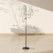 LAMPADA DA TERRA ALTA 165 CM CON 3 PUNTI LUCE E INTERRUTTORE A PEDALE, ATTACCO E27 MAX 40W, ORO