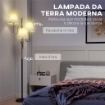 LAMPADA DA TERRA ALTA 165 CM CON 3 PUNTI LUCE E INTERRUTTORE A PEDALE, ATTACCO E27 MAX 40W, ORO