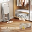SET 6 SEDIE PIEGHEVOLI CON FORI DI DRENAGGIO IN PLASTICA E METALLO, 45X49X79.5 CM, BIANCO