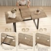 TAVOLO DA PRANZO INDUSTRIALE PER 6-8 PERSONE CON RIBALTA ROTONDA, IN LEGNO E ACCIAIO, 180X80X75 CM