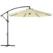 OMBRELLONE DA GIARDINO 3X2.5 M A BRACCIO INCLINABILE CON MANOVELLA, BEIGE