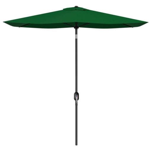 OMBRELLONE DA GIARDINO RETTANGOLARE 2X3 M INCLINABILE CON APERTURA A MANOVELLA, VERDE