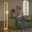 LAMPADA DA TERRA A LED A FORMA DI NOTA MUSICALE CON LUMINOSITÓ REGOLABILE E PEDALE, 28X28X145 CM, BIANCO