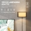 LAMPADA DA TERRA MODERNA CON DOPPIO PARALUME E INTERRUTTORE A PEDALE, Ï33 X 152.5 CM, NERO