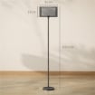 LAMPADA DA TERRA MODERNA CON DOPPIO PARALUME E INTERRUTTORE A PEDALE, Ï33 X 152.5 CM, NERO