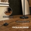 LAMPADA DA TERRA MODERNA CON DOPPIO PARALUME E INTERRUTTORE A PEDALE, Ï33 X 152.5 CM, NERO