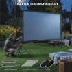 TELO PER PROIETTORE 100" 16:9 HD 4K/8K, ANGOLO DI VISIONE 160¦, DOPPIA FACCIATA E TREPPIEDI PIEGHEVOLI, BIANCO