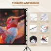 TELO PER PROIETTORE 120" 16:9 HD 4K/8K, ANGOLO DI VISIONE 160¦, DOPPIA FACCIATA E TREPPIEDI PIEGHEVOLI, BIANCO