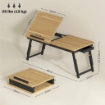 SUPPORTO MONITOR INCLINABILE E REGOLABILE CON CASSETTO LATERALE IN LEGNO 86X33X22.5-32 CM ROVERE E NERO