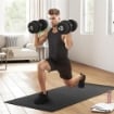 SET MANUBRI PALESTRA DA 25 KG TOTALI CON 12 DISCHI PESI E 2 BARRE DA 2 KG, NERO