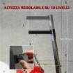 SUPPORTO SACCO DA BOXE REGOLABILE IN ALTEZZA E AUTOPORTANTE CON BASE TRIANGOLARE, 170X90X182-225 CM, NERO