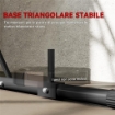 SUPPORTO SACCO DA BOXE REGOLABILE IN ALTEZZA E AUTOPORTANTE CON BASE TRIANGOLARE, 170X90X182-225 CM, NERO