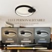 PLAFONIERA LED MODERNA A 2 ANELLI CON TEMPERATURA COLORE REGOLABILE, POTENZA 30W, NERO
