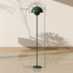 LAMPADA DA TERRA CON PARALUME SEMICIRCOLARE E INTERRUTTORE A PEDALE, IN ACCIAIO, Ï30X155 CM, VERDE