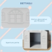 CASETTA PER CANI IN PP IMPERMEABILE CON TETTO INCLINATO E PORTA DI INGRESSO, 65X75.7X63 CM, GRIGIO