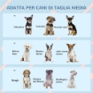 CASETTA PER CANI IN PP IMPERMEABILE CON TETTO INCLINATO E PORTA DI INGRESSO, 65X75.7X63 CM, GRIGIO