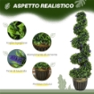 SET 2 PIANTE FINTE BOSSO A SPIRALE ANTI-UV CON LAVANDA 115CM VERDE E BLU