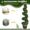 SET 2 PIANTE FINTE BOSSO A SPIRALE ANTI-UV CON LAVANDA 115CM VERDE E BLU
