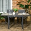 TAVOLO DA GIARDINO ALLUNGABILE PER 6 PERSONE IN PLASTICA E ALLUMINIO, 80/160X80X75 CM, BEIGE