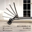 SET 2 LETTINI PRENDISOLE CON SCHIENALE RECLINABILE, IN ALLUMINIO E TESSUTO TRASPIRANTE, 66X165X102 CM, GRIGIO SCURO