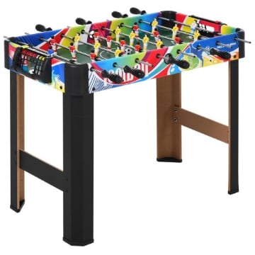 CALCIO BALILLA CON 2 TABELLONI SEGNAPUNTI, IN LEGNO, ACCIAIO INOX E PLASTICA, 86.5X43.5X63 CM, MULTICOLORE