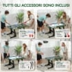 TAVOLO DA GIOCO 6 IN 1 CON CALCIO BALILLA, BILIARDO, AIR HOCKEY, PING PONG, ANELLI E HOCKEY SU PRATO, 118X104X71 CM