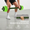 SET PESI DA PALESTRA 4 IN 1 DA 20KG, CONVERTIBILE IN KETTLEBELL, 2 MANUBRI, BILANCIERE E SUPPORTO FLESSIONI, VERDE