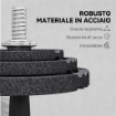 PESI PER PALESTRA 2 IN 1 DA 42 KG CON 14 DISCHI, BILANCIERE E MANUBRI, IN ACCIAIO, 180X24X24 CM, NERO