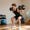SET PESI E BILANCIERE DA 20KG CON IMPUGNATURE ANTISCIVOLO, 8 DISCHI PESI, BARRA BILANCIERE E 2 BARRE MANUBRI IN ACCIAIO