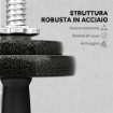 SET PESI E BILANCIERE DA 20KG CON IMPUGNATURE ANTISCIVOLO, 8 DISCHI PESI, BARRA BILANCIERE E 2 BARRE MANUBRI IN ACCIAIO