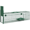 GABBIA TRAPPOLA PER ANIMALI PICCOLI CON UNA PORTA E MANIGLIA, 100X25X28CM CM, VERDE SCURO