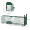 GABBIA TRAPPOLA PER ANIMALI PICCOLI CON UNA PORTA E MANIGLIA, 100X25X28CM CM, VERDE SCURO