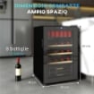 CANTINETTA FRIGO PER VINO DA 53L CON RIPIANI REGOLABILI PER 12 BOTTIGLIE E 25 LATTINE, 43X45X64 CM, NERO