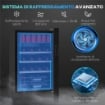 CANTINETTA FRIGO PER VINO DA 53L CON RIPIANI REGOLABILI PER 12 BOTTIGLIE E 25 LATTINE, 43X45X64 CM, NERO