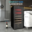 CANTINETTA FRIGO PER VINO DA 92L CON RIPIANI REGOLABILI PER 20 BOTTIGLIE E 50 LATTINE, 43X45X94 CM, NERO