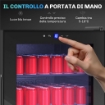 CANTINETTA FRIGO PER VINO DA 92L CON RIPIANI REGOLABILI PER 20 BOTTIGLIE E 50 LATTINE, 43X45X94 CM, NERO