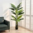 ALBERO DI BANANO ARTIFICIALE PIANTA FINTA CON 18 FOGLIE, 180 CM, VERDE