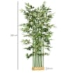 PIANTA DI BAMB¨ ARTIFICIALE ALTA 180 CM DA 1640 FOGLIE CON BASE IN LEGNO DI PINO 35X10X10 CM, VERDE