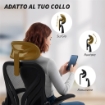 SEDIA DA UFFICIO ERGONOMICA CON BRACCIOLI RIBALTABILI, SUPPORTO LOMBARE E POGGIATESTA REGOLABILE, NERO