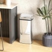 BIDONE PER RIFIUTI DA 40L CON SENSORE PER APERTURA E CHIUSURA AUTOMATICA, 33X25X70 CM, ARGENTO