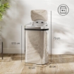 BIDONE PER RIFIUTI DA 30L CON SENSORE PER APERTURA E CHIUSURA AUTOMATICA, 33X25X57.5 CM, ARGENTO