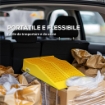 SET 2 RAMPE DI CARICO IN PLASTICA PER AUTO CON CAPACITÓ 3 TONNELLATE E SUPERFICIE ANTISCIVOLO, GIALLO