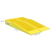 SET 2 RAMPE DI CARICO IN PLASTICA PER AUTO CON CAPACITÓ 3 TONNELLATE E SUPERFICIE ANTISCIVOLO, GIALLO