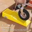 SET 2 RAMPE DI CARICO IN PLASTICA PER AUTO CON CAPACITÓ 3 TONNELLATE E SUPERFICIE ANTISCIVOLO, GIALLO