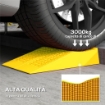SET 2 RAMPE DI CARICO IN PLASTICA PER AUTO CON CAPACITÓ 3 TONNELLATE E SUPERFICIE ANTISCIVOLO, GIALLO