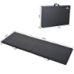 TAPPETINO DA GINNASTICA PIEGHEVOLE, MATERASSINO FITNESS SPESSO 5 CM E ANTISCIVOLO, 180X60X5 CM, NERO