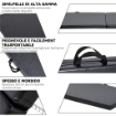 TAPPETINO DA GINNASTICA PIEGHEVOLE, MATERASSINO FITNESS SPESSO 5 CM E ANTISCIVOLO, 180X60X5 CM, NERO